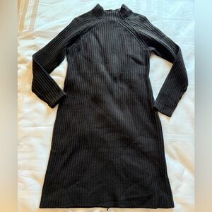 Worth New York 100% Wool Black Ribbed Dress